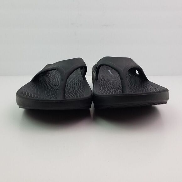 Aerosoles Mens Sz 8 Womens Sz 10 Black Slip On Recovery Thong Flip Flop Sandals - Picture 6 of 10